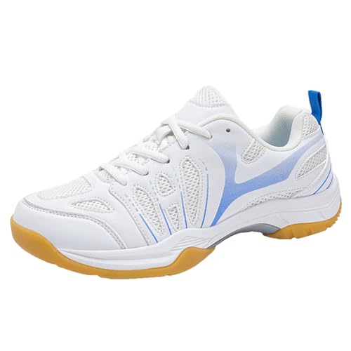 KONJACLY Herren Tennis Badminton Squash Schuhe rutschfeste Sportschuhe Für Volleyball Pickleball Bequeme Tischtennis Turnschuhe,Blau,37 EU von KONJACLY