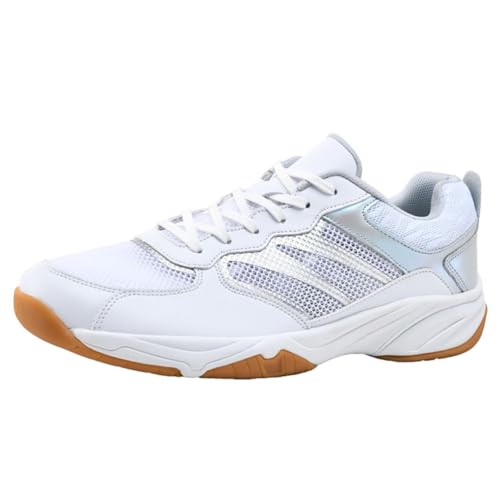 KONJACLY Männer Frauen Pickleball Schuhe Leichte Tennisschuhe Bequeme Racketball Squash Volleyball Court Sneaker,Weiß,37 EU von KONJACLY