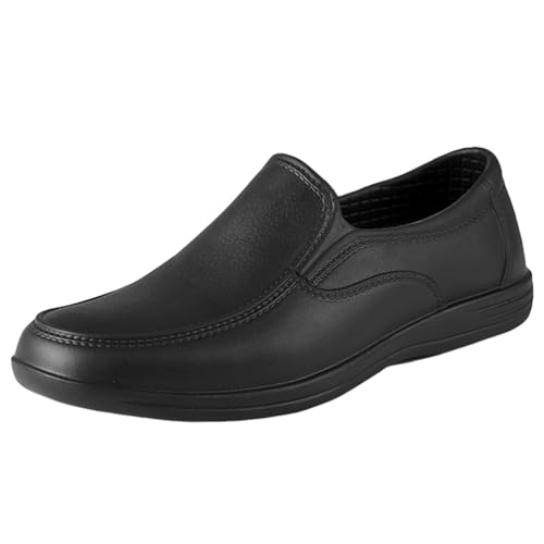 KONJACLY Männer Küche Koch Arbeitsschuhe rutschfeste Sicherheitsschuhe Bequeme wasserdichte Garten Clogs Schuhe,Schwarz,41 EU von KONJACLY