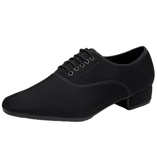 KONJACLY Moderne Tanzschuhe Für Herren Indoor Outdoor Latin Tanzschuhe Leichte Atmungsaktive Tango-Übungsschuhe,Black a,38 EU von KONJACLY