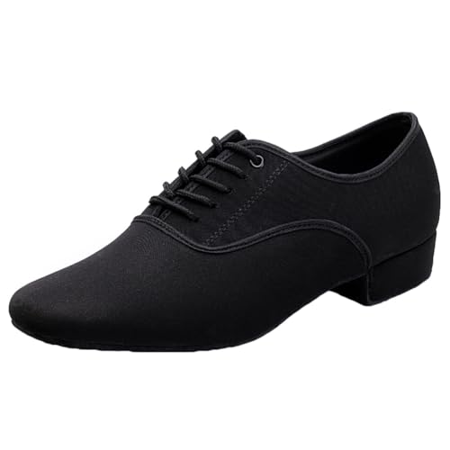 KONJACLY Moderne Tanzschuhe Für Herren Indoor Outdoor Latin Tanzschuhe Leichte Atmungsaktive Tango-Übungsschuhe,Black c,39 EU von KONJACLY