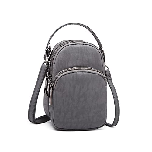 Crossbody Handytasche für Damen, Nylon Damen Geldbörse Portemonnaie Handy Umhängetasche Kleine Reise Handtasche für Arbeit Fitnessstudio Laufen Sport Einkaufen von KONO