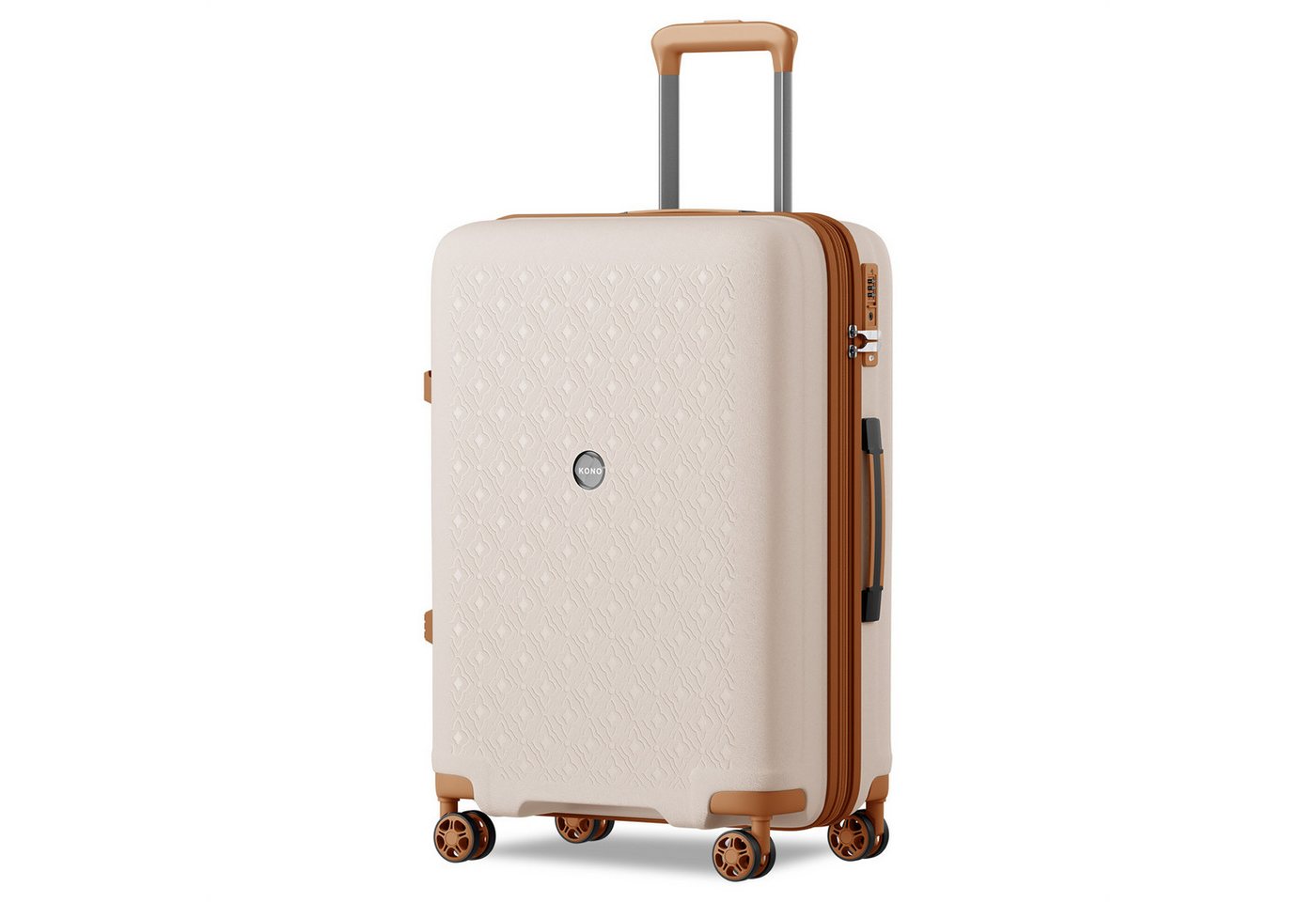 KONO Business-Koffer Premium Reisekoffer Ultimate – Leichter PP-Koffer mit 360° Rollen, 4 Rollen von KONO