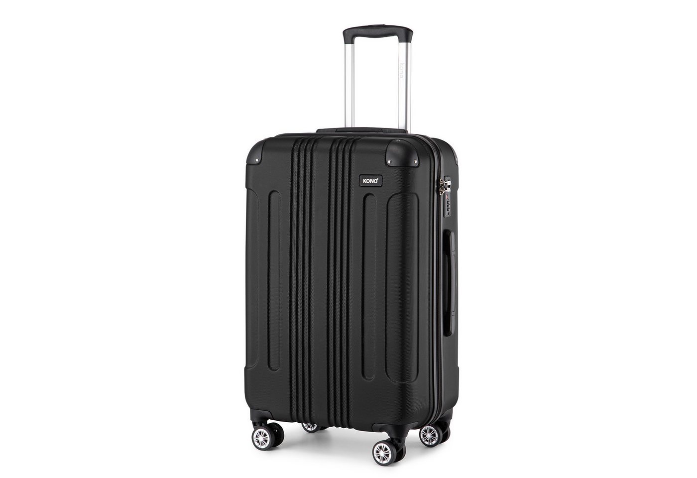 KONO Handgepäck-Trolley Panda-Design Hartschalen-Koffer mit 360°-Drehrollen von KONO