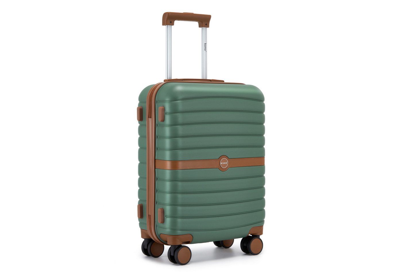 KONO Handgepäckkoffer Koffer Trolley ABS+PC Hartschalenkoffer mit TSA-Schloss von KONO