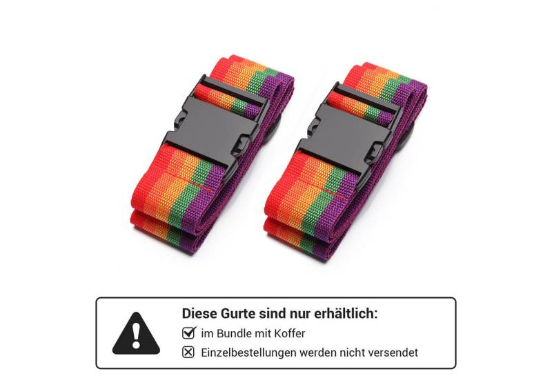 KONO Handgepäckkoffer Koffer Trolley ABS+PC Hartschalenkoffer mit TSA-Schloss von KONO