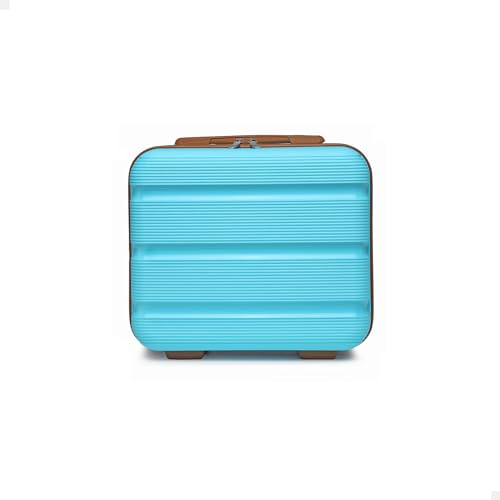 KONO Hartschale Kosmetikkoffer Beautycase Handgepäck (Blau/Braun) von KONO