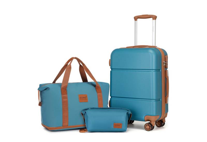 KONO Hartschalen-Trolley Hartschalen-Handgepäck, Kabinenkoffer mit Zahlenschloss, 20 Zoll von KONO