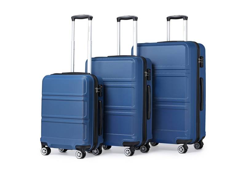 KONO Hartschalen-Trolley mit TSA-Schloss - Reisekoffer und Rollkoffer in einem von KONO