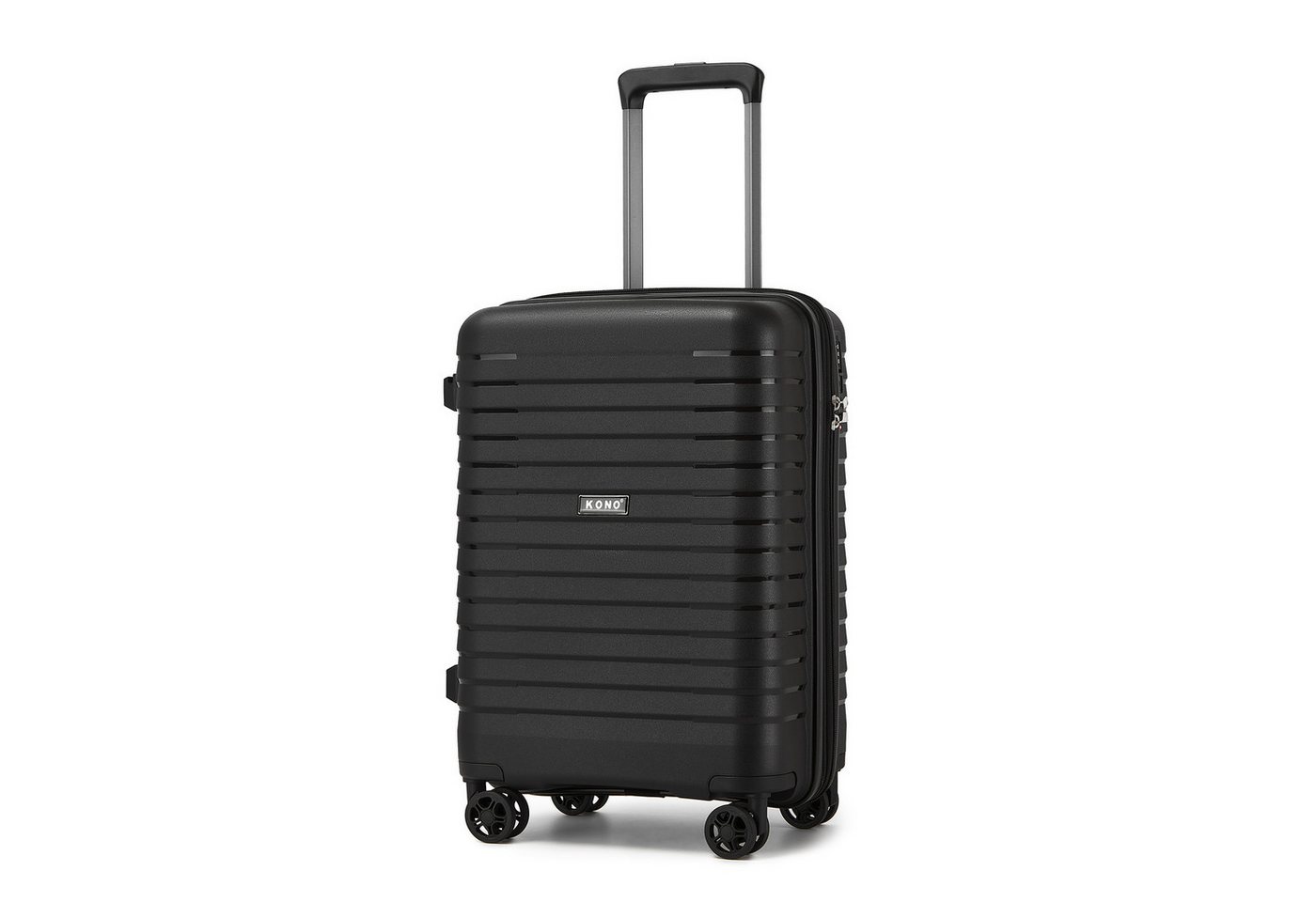 KONO Koffer Hardschale-Kabinentrolley aus Kratzfestem PP mit Becherhalter von KONO