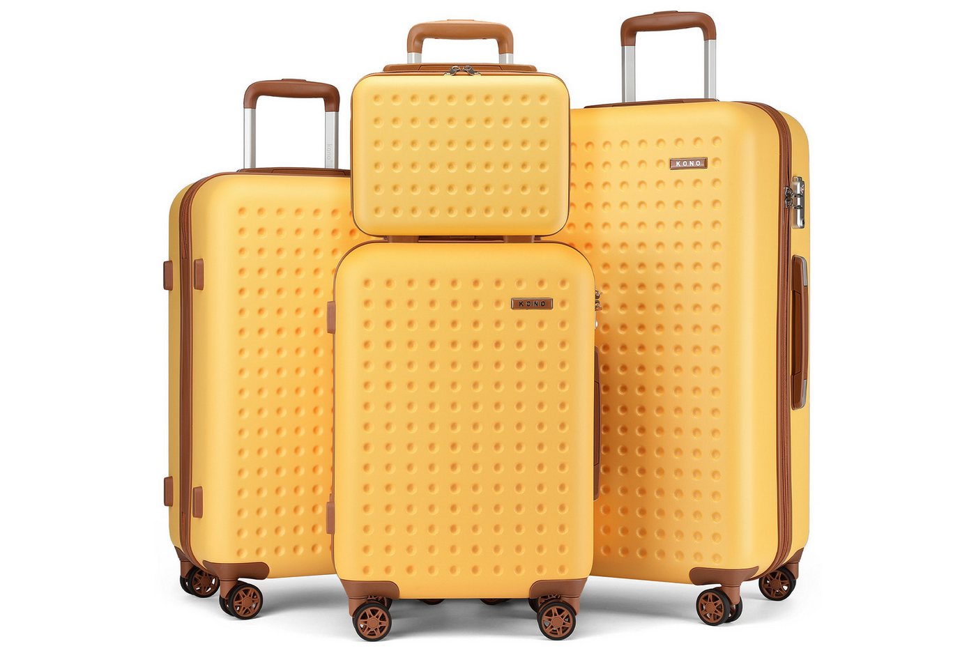 KONO Koffer Hartschalenkoffer Reisekoffer Trolleys 100% ABS Handgepäck Koffer von KONO