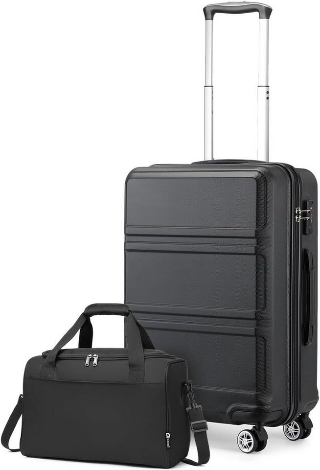 KONO Kofferset 2-teiliges Reiseset: Trolley-Koffer 52 cm Höhe+ Handtasche 25 cm Höhe, (2 tlg) von KONO