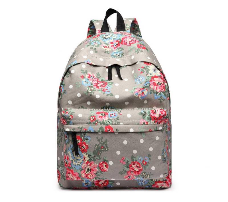 KONO Schulrucksack Schultasche Mädchen Teenager Damen Vintage Canvas Rucksack von KONO