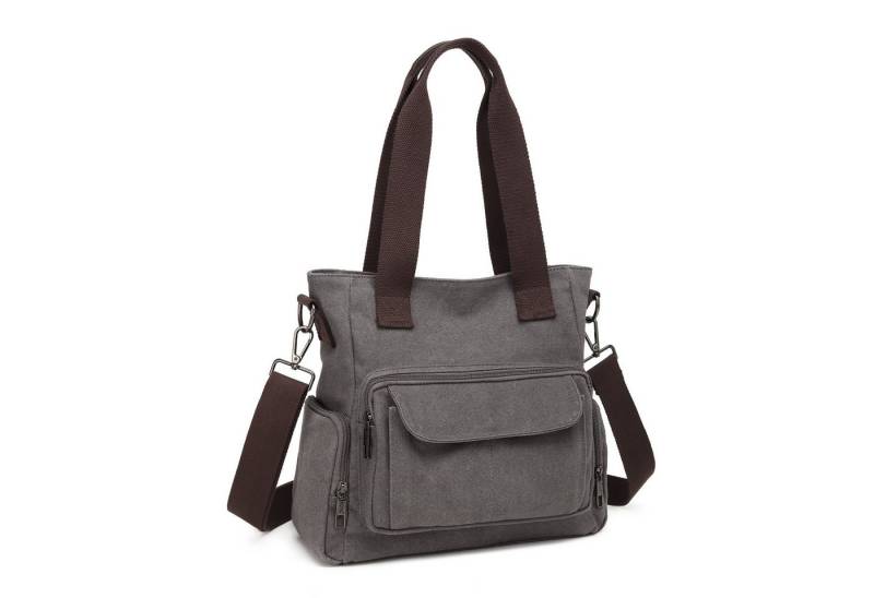 KONO Schultertasche Canvas Damen Handtasche Umhängetasche mit Top Griff von KONO