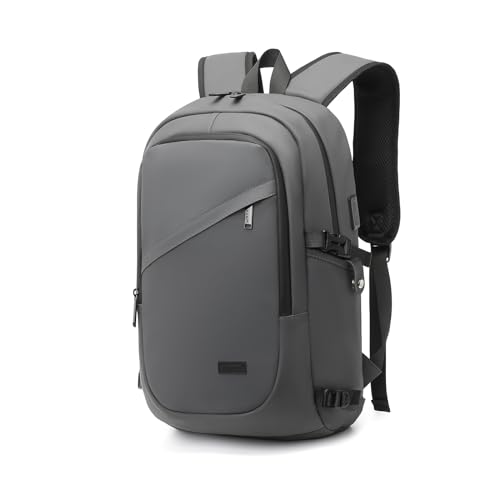 Kono Laptop-Rucksack, Diebstahlschutz, Reise, Business, Computer-Rucksack, Arbeitstasche mit USB-Ladeanschluss, leichte Laptoptasche, wasserabweisend, College-Schulrucksack, Tasche für Damen und von KONO