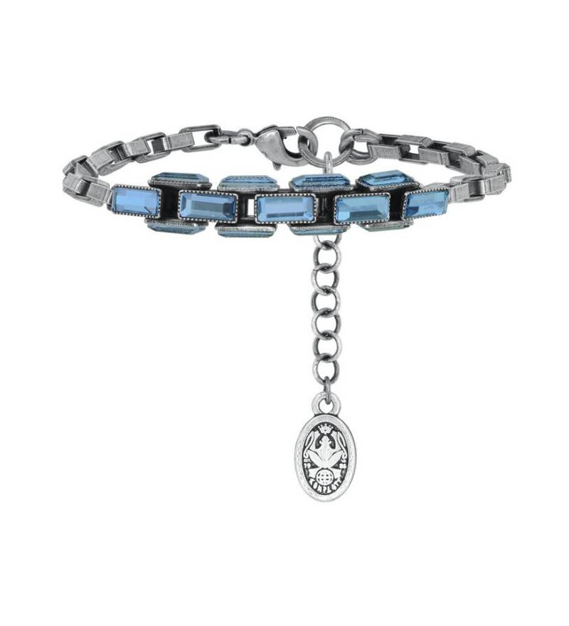 KONPLOTT Armband KONPLOTT Armband Industrial Snake antik Silber blau bracelet von KONPLOTT