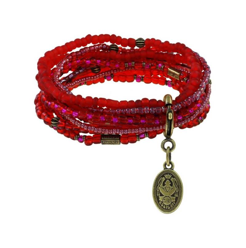 KONPLOTT Armband KONPLOTT Armband Petit Glamour d´Afrique rot antik Messing bracelet von KONPLOTT