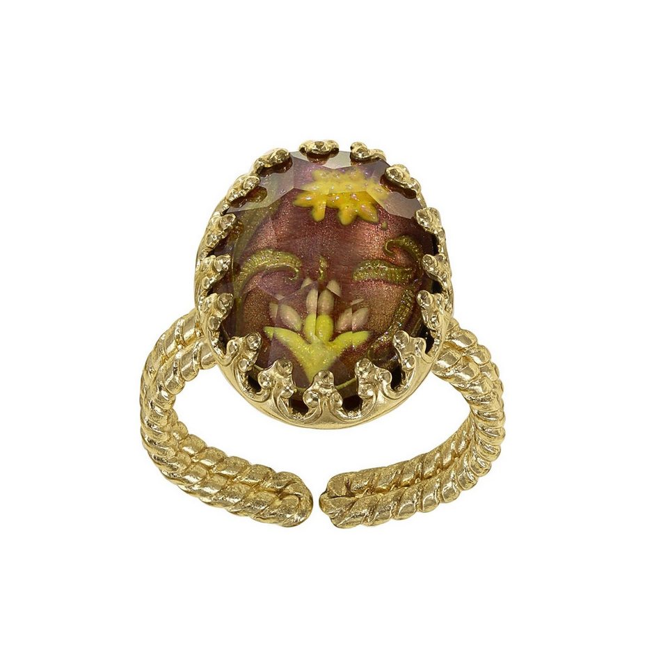 KONPLOTT Fingerring KONPLOTT Ring Chinoiserie braun antik Messing glänzend Fingerring von KONPLOTT