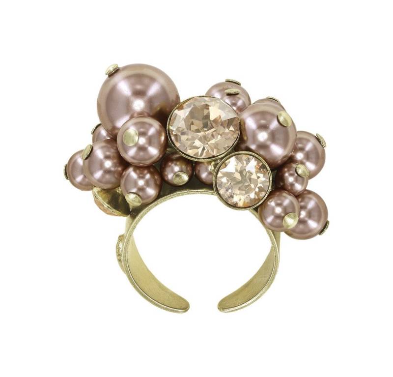 KONPLOTT Fingerring Konplott: Ring Pearl Shadow - shinny brass von KONPLOTT