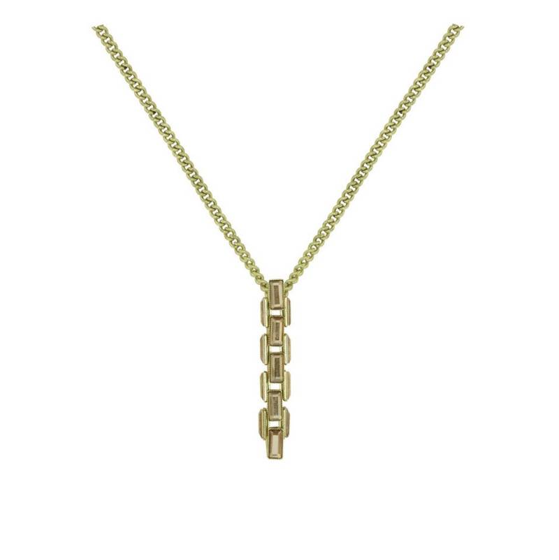 KONPLOTT Kette mit Anhänger KONPLOTT Halskette Industrial Snake antik Messing beige shiny von KONPLOTT