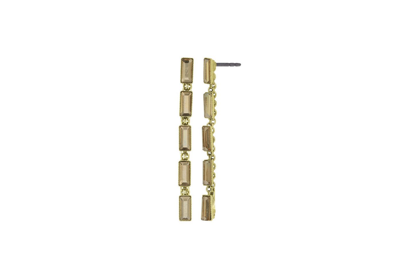 KONPLOTT Kette mit Anhänger KONPLOTT Ohrstecker Hänger Industrial Snake antik Messing beige shiny von KONPLOTT