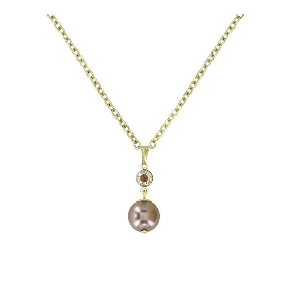 KONPLOTT Kette mit Anhänger Konplott: Kette/Anhänger Pearl Shadow shinny brass von KONPLOTT