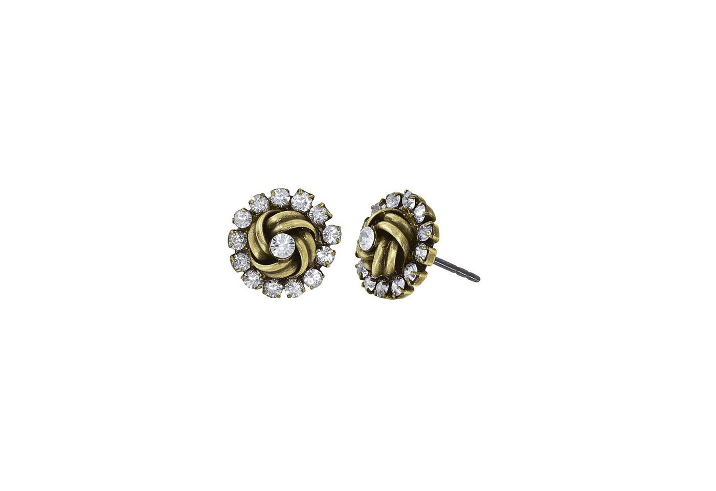 KONPLOTT Paar Ohrhänger KONPLOTT Ohrringe Stecker La Comtesse II weiß antik Messing von KONPLOTT