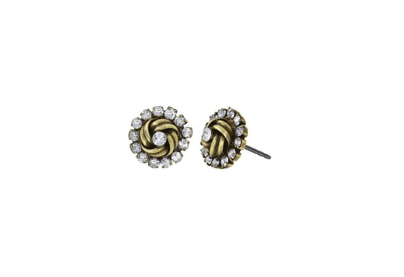 KONPLOTT Paar Ohrhänger KONPLOTT Ohrringe Stecker La Comtesse II weiß antik Messing von KONPLOTT