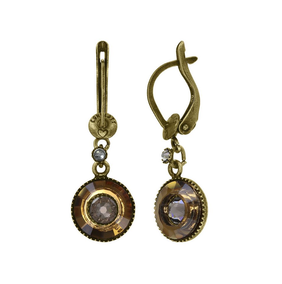 KONPLOTT Paar Ohrhänger KONPLOTT Ohrringe baumelnd Donutissima braun grau antik Messing von KONPLOTT