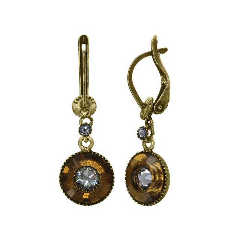 KONPLOTT Paar Ohrhänger KONPLOTT Ohrringe baumelnd Donutissima braun grau antik Messing von KONPLOTT