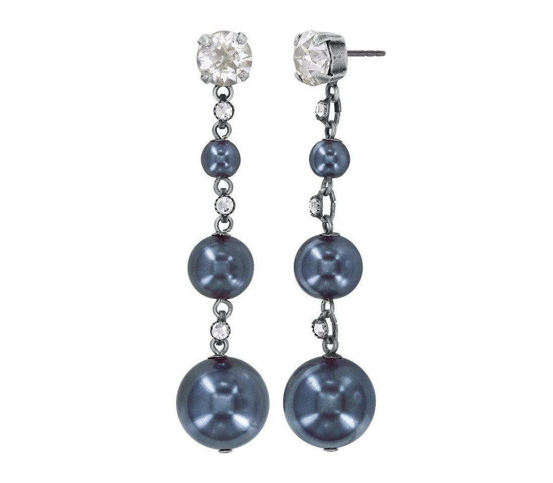 KONPLOTT Paar Ohrstecker Konplott: pendelnde Ohrstecker Spikes and Pearls - very long von KONPLOTT