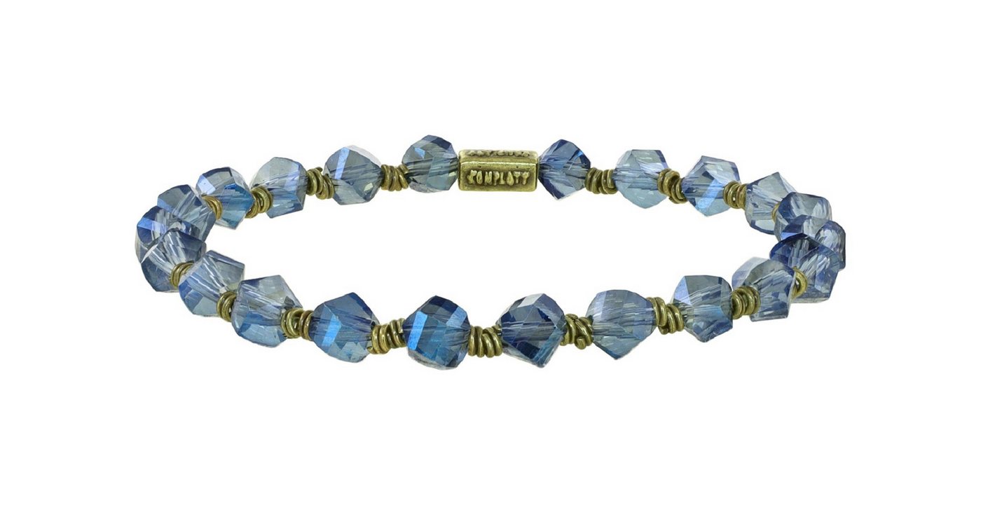 KONPLOTT Perlenarmband Konplott: Armband Petit Glamour d´Afrique solo - Kristall (einteilig, einteilig), dehnbares Nylonband, Kristallkugeln im Barock-Stil von KONPLOTT