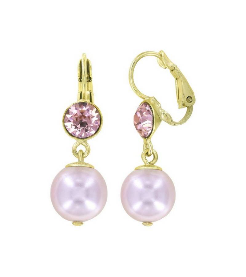 KONPLOTT Perlenohrringe Konplott: Ohrringe Pearl-Shadow shinny brass von KONPLOTT