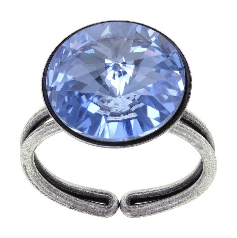 KONPLOTT Solitärring Konplott: Ring Rivoli (Einzelstück, Einzelteil), offene Ringschiene, markanter großer Solitär-Kristallstein von KONPLOTT