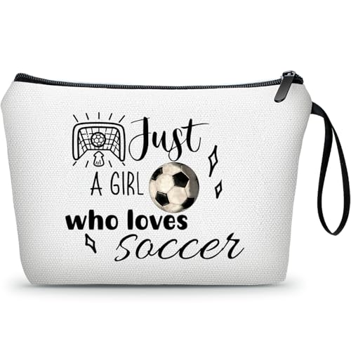 Geschenk für Teenager-Mädchen, Fußball-Geschenke für Mädchen, Fußballspieler, Geschenke für Fußballspieler, Fußball-Themen-Geschenke, Freunde, Make-up-Tasche für Mädchen, lustige Geschenke für von KONSOM