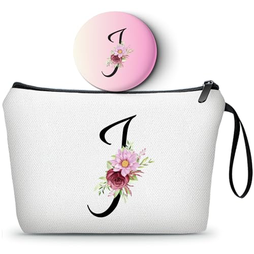 Geschenke für Freunde, Geschenke für Mutter, Geburtstag, Initialengeschenke für Frauen, Monogramm-Geschenke, Make-up-Tasche mit Spiegel, Brautgeschenke, einzigartiges Geschenk für Tochter, Lehrer, von KONSOM