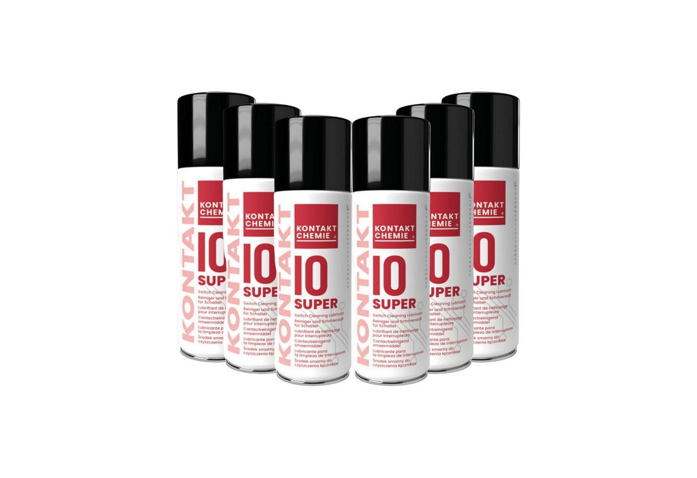 KONTAKT CHEMIE 6 Stück Kontaktreiniger + Schmiermittel, KONTAKT SUPER 10, je 200ml Reinigungsspray von KONTAKT CHEMIE