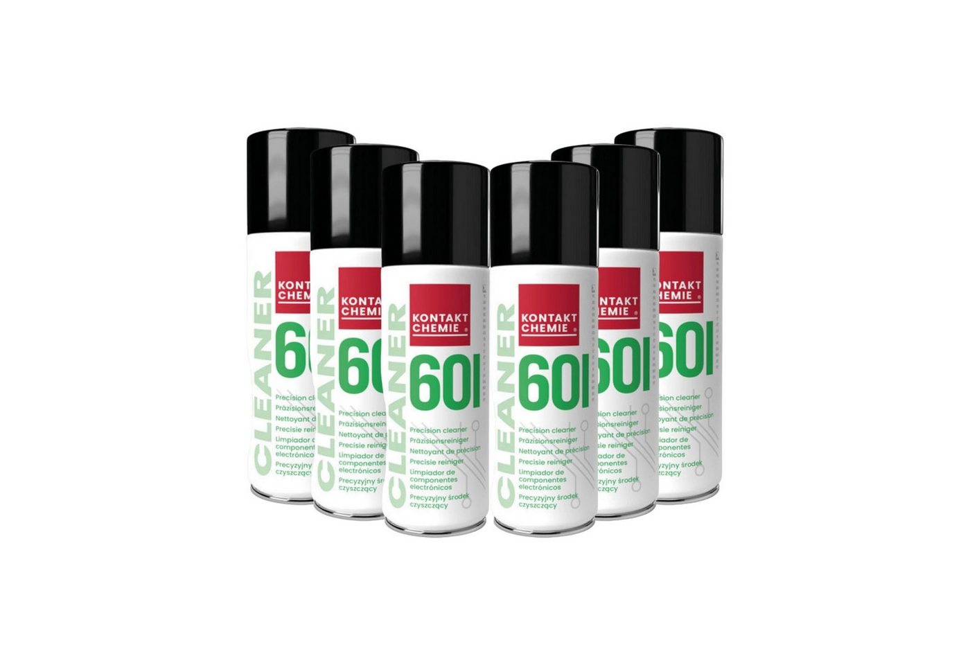 KONTAKT CHEMIE 6 Stück Präzisions-Reiniger, CLEANER 601, je 200ml Reinigungsspray von KONTAKT CHEMIE