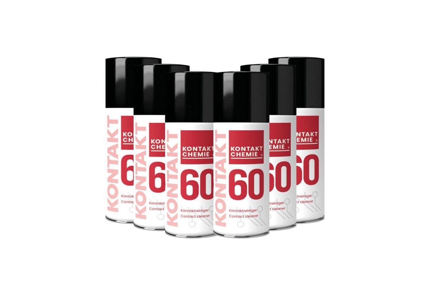 KONTAKT CHEMIE 6 Stück oxidlösender Kontaktreiniger, KONTAKT 60, je 200ml Reinigungsspray von KONTAKT CHEMIE