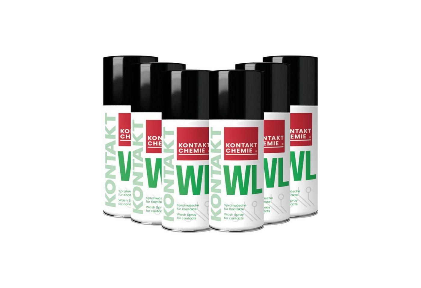 KONTAKT CHEMIE 6 Stück universeller Elektronikreiniger, KONTAKT WL, je 200ml Reinigungsspray von KONTAKT CHEMIE