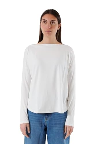 KONTATTO MR4009C Langarmshirt mit Bootsausschnitt, Creme/Offwhite, One size von KONTATTO