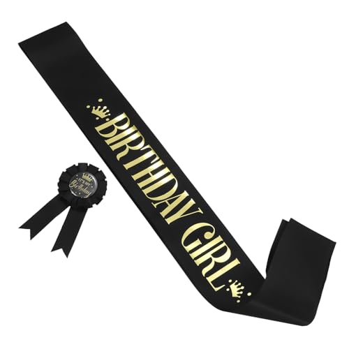 KONTONTY 1 Satz Stylisches Geburtstag Abzeichen Set Elegante Anstecker für Geburtstagsfeiern Vielseitige Party Dekorationen Einfach zu Befestigen für Erwachsene Schwarz Teilig von KONTONTY