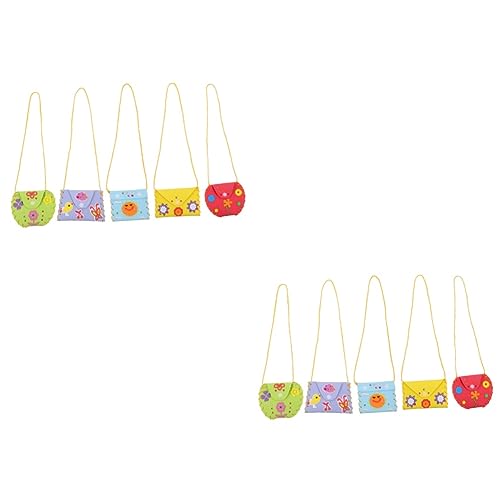 KONTONTY 10 Sets Handgefertigte Näh-Eva-geldbörsen Geldbörsen Geldbörsen Für Kinder Kit Für Jungen Und Mädchen Manuelle Fähigkeiten Zufälliger Stil von KONTONTY