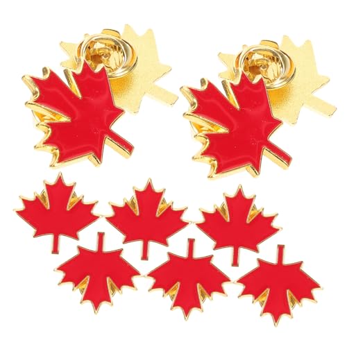 KONTONTY 10 Stück Teiliges Ahornblatt Broschen für Damen Reversnadel Eleganter Metalllack Anstecker für Kleidung Schal Party zu Thanksgiving und Feiertagen von KONTONTY