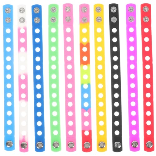 KONTONTY 10stücke Teiliges Verstellbare Silikonarmbänder Für Junge Mädchen Und Erwachsene Bunte Diy Dekorationsarmbänder Hochwertiges Flexibles Material Für Geburtstagsfeiern Und Bastelprojekte von KONTONTY