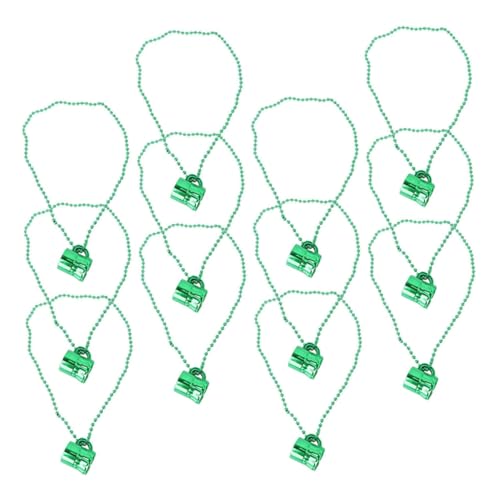 KONTONTY 12 Stück Teiliges Patrick's Day Halskette mit Becher Anhänger Einzigartiger Schmuck für Kostümpartys und Feste Dekoration für Patrick's Day von KONTONTY