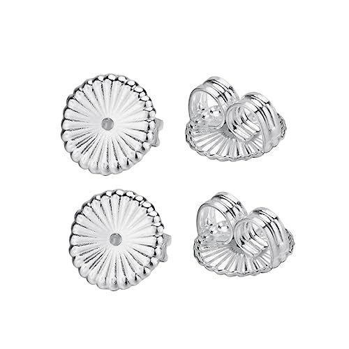 KONTONTY 2 Paar Silberne Ohrstecker Verschlüsse Teiliges Gepolsterte Ohrstecker Rückseiten aus Hochwertigem Silber für Damen Sichere Passform Kompatibel mit Standard Ohrringstiften von KONTONTY