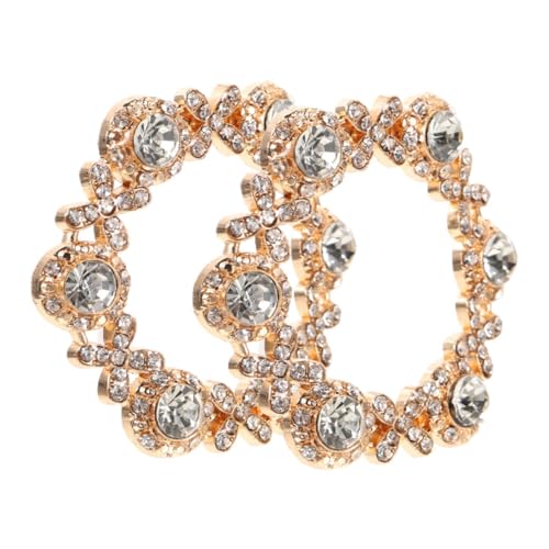 KONTONTY 2 Stück Damen Strass Schuhclips Abnehmbare Runde Schnalle für Hochzeitsschmuck Vielseitige Braut Schuhe Dekoration mit Funkelnden Kristallakzenten Einfach Anzubringen Gefertigt von KONTONTY