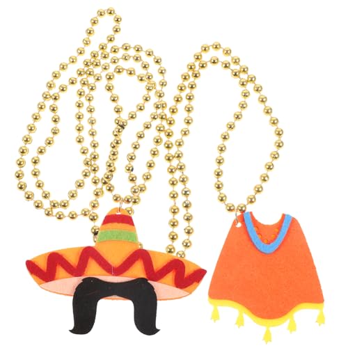 KONTONTY 2 Stück Stil Cartoon Halskette Fiesta Party Schmuck Leicht und Tragbar für Karneval und Cinco De Mayo Feiern Langlebig und Farbecht KONTONTY 2 Stück Stil Cartoon Halskette Fiesta Party Schmuck Leicht und Tragbar für Karneval und Cinco De Mayo Feiern Langlebig und Farbecht von KONTONTY