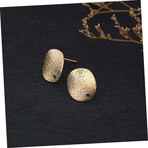 KONTONTY 20 Stück Teiliges Flache Ohrstecker aus Langlebiger Legierung mit Löchern Kleine Goldfarbene Ohrschmuck Deko für Damen und Mädchen Vielseitig für Alltag und Geschenke Geeignet von KONTONTY